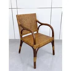 Jiangnan Yiyuan indonésia ágata Real Rattan Material casa varanda assento idosos bebendo chá Chat Retro cadeira de lazer