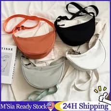 Bolsa Transversal, Bolsa de Ombro Estilo Dumpling, Bolsa Sling, Bolsa de Ombro Estilo Hip Hop em Cores Sólidas, Bolsa Ca