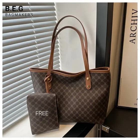 B.E.G [Bolsa Grátis] Bolsa de Designer de Luxo para Mulheres, Bolsa de Ombro Casual, Bolsa de Mão, Bolsa Transversal Fas