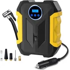 Compressor de Ar Digital para Carro, Inflador de Pneus Portátil com Luz LED DC 12V