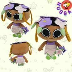 HUGGA Brinquedo de Pelúcia Fofo, Versão para Meninas, Princesa Fada Flor Roxa, Boneca de Animal Anjo Realista e Macia, A