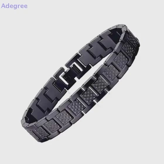 Pulseira de Aço Inoxidável com Padrão de Crocodilo Adegree, Presente Empresarial Unissex, Novo Modelo UOTS
