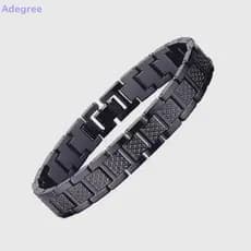 Pulseira de Aço Inoxidável com Padrão de Crocodilo Adegree, Presente Empresarial Unissex, Novo Modelo UOTS