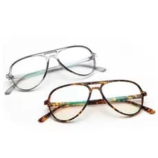Óculos Clássicos Unissex Estilo Aviador com Lentes Transparentes P81P