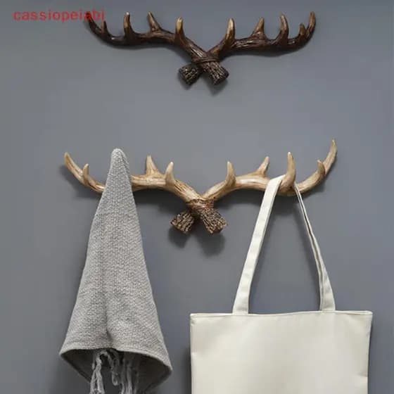 (cassiopeiabi) Gancho Decorativo De Chifre De Veado Vintage Nórdico Para Pendurar Na Parede , Roupas E Chapéus , De Alta