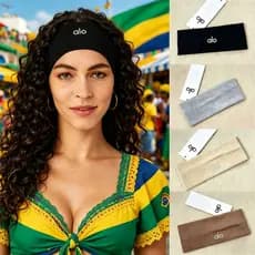Chapéu de malha elástica feminino respirável confortável, essencial para Fitness esportivo, moda simples