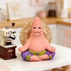 9cm Patrick Star PVC Eugene H . Krabs Gary the Figure Modelo Ornamento De Brinquedo Decorações De Halloween Presente De