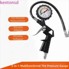 Inflador De Pressão De Ar De Pneu KENTONSD , Medidor 0-16Bar 220PSI , Inflação Rápida