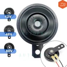 Kit Universal de Buzina para Motocicleta Elétrica, 12V, 48V, 60V, À Prova D'Água, Alto-Falante Redondo, Som Potente, Ade