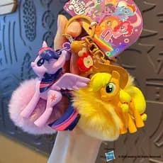 Chaveiro Original My Little Pony - Twilight Sparkle com Bola de Pelúcia + Pingente para Mochila, um presente para menina
