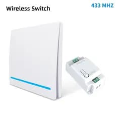 RF 433Mhz Interruptor De Luz Inteligente Sem Fio Controle Remoto Painel De Parede Receptor
