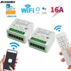 16A eWeLink WiFi Interruptor Inteligente Sem Fio De Controle Remoto Suporte APP Alexa Google Casa Voz