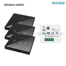 Interruptor Sem Fio De Toque Kit Retrofit De Parede Fiosmart