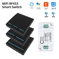 wifi Interruptor Inteligente Tuya RF433 Sem Fio Suporte Vida Funciona Alexa Google Casa