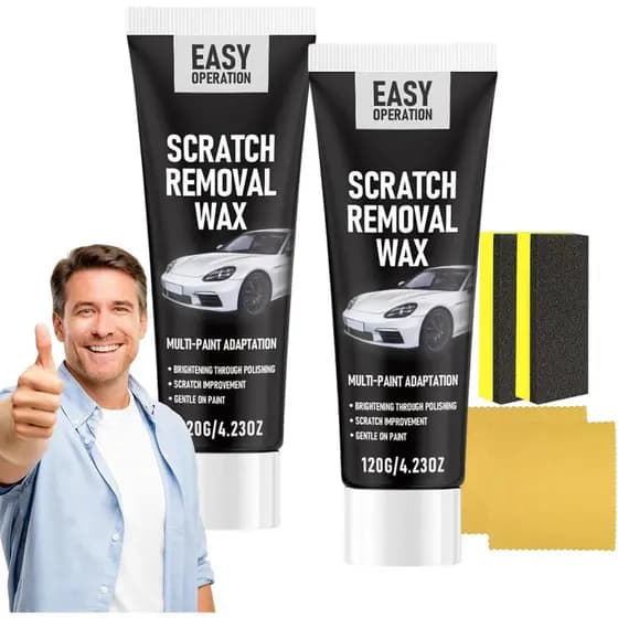 Cera Premium para Remoção de Arranhões em Carros, Fácil Aplicação, Cera Premium para Retoque de Arranhões em Carros, Kit