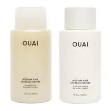 Conjunto de Shampoo e Condicionador para Cabelos Médios OUAI - Shampoo e Condicionador Sem Sulfato para Mulheres e Homen