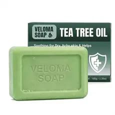 Sabonete Antifúngico Veloma, Sabonete Veloma, com Óleo de Melaleuca, Óleo de Coco e Hamamélis, Limpeza Profunda dos Poro