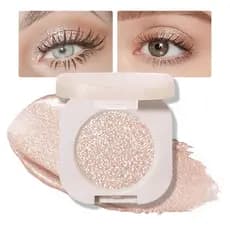 Paleta de Sombras com Glitter Feicuiyun, adequada para mulheres mais velhas, creme de sombra metálico holográfico com br