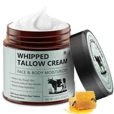 Sebo de Carne para, Bálsamo de Sebo e Mel (4.2Oz), Hidratante Facial de Sebo, Sebo de Carne Orgânico de Animais Alimenta