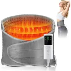 Cinta térmica elétrica para aquecimento da cintura, 9 configurações de temperatura, 4 configurações de temporizador, aju