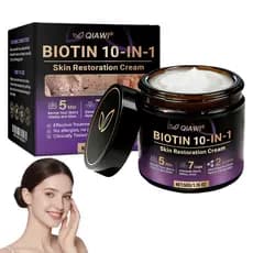 Creme Restaurador de Pele Qiawi Biotin 10 em 1, Novo Creme Profissional para Tratamento de Pele 2026 para Remoção e Repa
