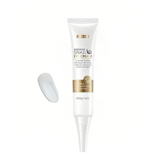 Creme para Olheiras e Inchaço - Fórmula com Mucina de Caracol e Ginseng Vermelho para Bolsas sob os Olhos, Linhas Finas,
