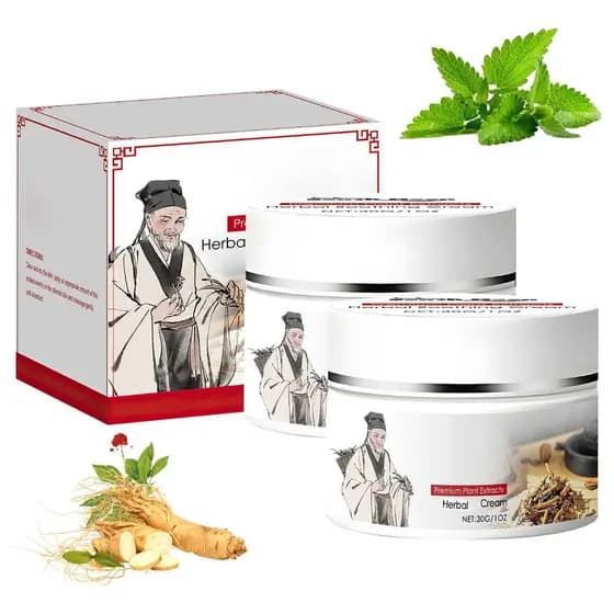 2 Creme Corporal Herbal para Cuidados, Creme Calmante Natural à Base de Ervas que Alivia a Pele Seca e Esticada, Rico em