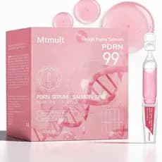 Sérum Mtmult Salmon DNA PDRN - Ampola Anti-Envelhecimento com 99% de DNA de Salmão PDRN, Colágeno e Ácido Hialurônico, 0