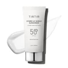 Protetor Solar Hydro UV Shield da TIRTIR |   Protetor Solar Facial Coreano SPF 50+ de Amplo Espectro UVA UVB, Sem Resídu