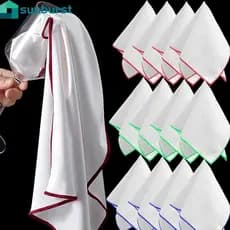 Pano de Limpeza para Taças de Vinho - Super Absorvente, Sem Manchas - Pano de Polimento de Microfibra para Talheres - Ac