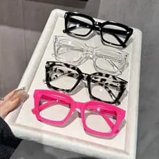 Anti luz azul quadro quadrado óculos planos feminino bege prego simples óculos de alto valor quadro óculos CAW4