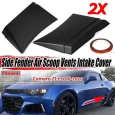 2 Pçs Preto Lado Traseiro Do Carro Fender Colher Aberturas De Ar Saída De Entrada Capa Guarnição Para Chevrolet Camaro 2