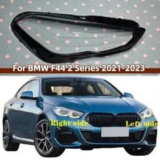 Para BMW Série 2 F44 2021 2022 2023 Faróis Escudo Farol Capa Da Lâmpada Transparente Substituir Abajur Original Plexigla