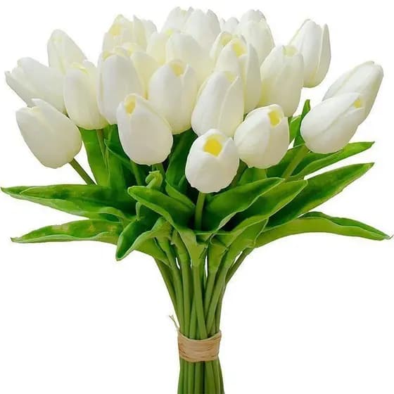 Pacote De 5 Unidades De Tulipas Artificiais Com Toque Real Buquê Falso Para Decoração De Casamento De Jardim Doméstico