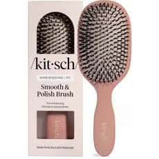 Kitsch ooth & Polish Brush – Escova Desembaraçadora de Cerdas Duplas, Controle de Brilho e Frizz – Escova de Cabelo Vega
