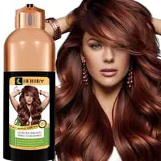 Shampoo Colorante HERBBY para Cobertura de Cabelos Brancos e Transformação de Cor com 9 Extratos de Ervas – Longa Duraçã