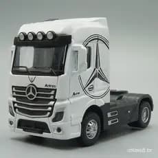 1 : 50 Modelo De Caminhão Metálico Diecast Toys Mercedes Benz Tractor Pull Back Com Som E Presentes Leves Para Crianças