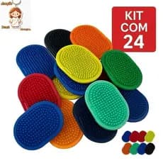 Escova de cabelo masculino Kit com 24 Unidades - cabe no Bolso Barbearia - estilo pata pata
