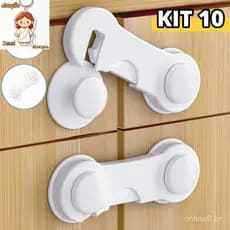 Kit10/Kit5/Kit2 Trava de Gaveta Multiúso Trava Armario Porta Seguranca Bebe Anti-colisão infantil Opção de cores-CO