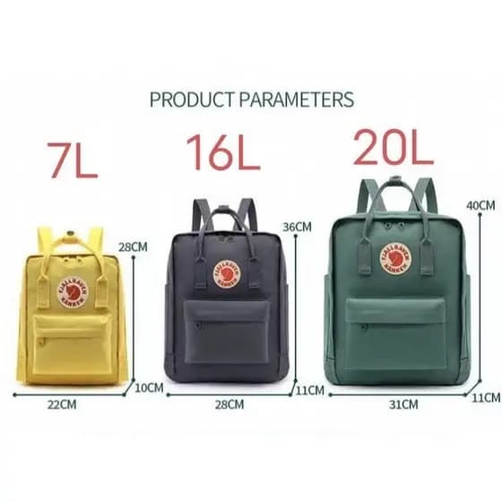 Mochila Feminina 20L 16L 7L Fox Kanken Mochila Bolsa Feminina Mochila Escolar