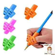 3 Adaptadores Escrita Apoio De Dedos Ergonômico Segura Lápis