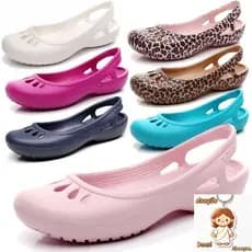 Sapatos de enfermeira, sandálias de salto plano, estudantes de praia de plástico, jardim Eva