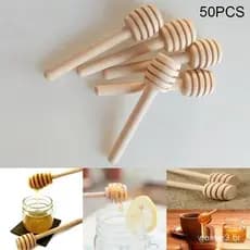(Todos os Preços mais Baixos da Rede) 50pcs Mini Colher de Mel de Madeira para Misturar Suprimentos para Festas