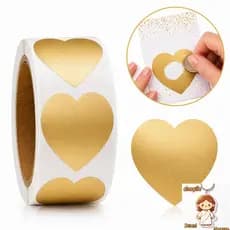 Raspadinha Coração Dourado Prateado Rose Adesivo Etiqueta Presente Criativo Unidades 2,5cm