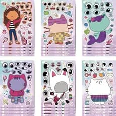 12pcs/Lot Gabby Dollhouse Cats Fazem Seu Próprio Rosto Quebra-Cabeça De Brinquedos Infantis