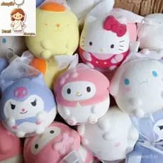 Brinquedo de Pelúcia Sanrio Cinnamoroll Hello Kitty Purin Cat Alívio de Estresse Kawaii Pressão de Dedo Brinquedo de Ani