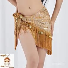 Acessórios Moedas Cinto Triângulo Hip Barriga Dança Do Ventre Cachecol Franjas Lantejoulas Cadeia De Cintura