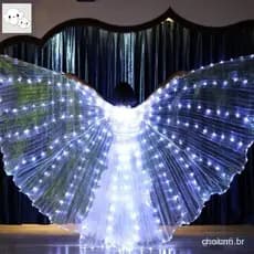 Capa De Dança De Fada De Asas LED Dançarinos De Carnaval