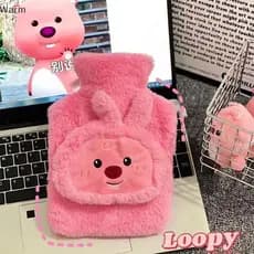 Quente Loopy Saco De Água Tipo Injeção Bonito Dos Desenhos Animados Grande Capacidade Espessamento Meninas Presentes De
