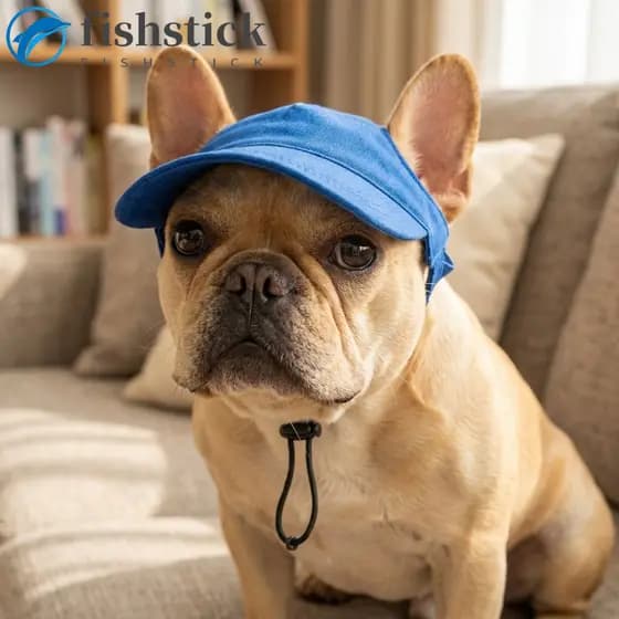 Boné De Beisebol Para Cães FISHSTICKA , Chapéu De Sol Ajustável Com Proteção Solar Viseira Animais De Estimação UV De Lo